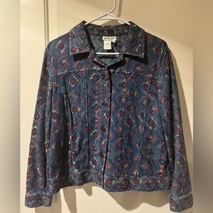 Patterned Denim Shacket